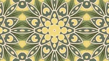 Kaleydoskop sorunsuz döngü sıra mandala desenler çok renkli hareketli grafik arka plan soyut. Yoga için ideal, kulüpleri, gösterir