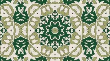 Kaleydoskop sorunsuz döngü sıra mandala desenler çok renkli hareketli grafik arka plan soyut. Yoga için ideal, kulüpleri, gösterir