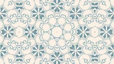 Kaleydoskop sorunsuz döngü sıra mandala desenler çok renkli hareketli grafik arka plan soyut. Yoga için ideal, kulüpleri, gösterir