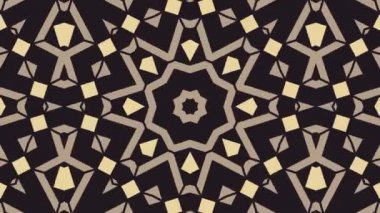 Kaleydoskop sorunsuz döngü sıra mandala desenler çok renkli hareketli grafik arka plan soyut. Yoga için ideal, kulüpleri, gösterir