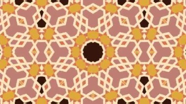 Kaleydoskop sorunsuz döngü sıra mandala desenler çok renkli hareketli grafik arka plan soyut. Yoga için ideal, kulüpleri, gösterir
