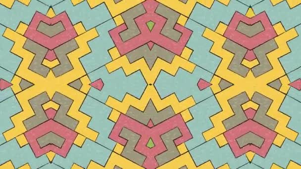 Kaleidoskop Nahtlose Schleifensequenz Mandala Muster Abstrakte Mehrfarbige Bewegungsgrafik Hintergrund Ideal — Stockvideo