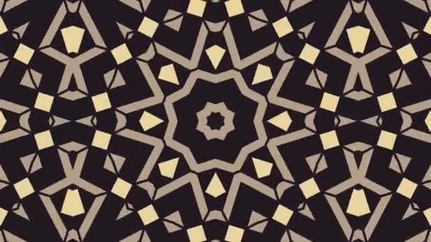 Kaléidoscope boucle transparente séquence mandala motifs abstraits multicolores fond graphique de mouvement. Idéal pour le yoga, clubs, spectacles 