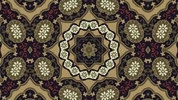 Kaleidoscope Seamless Loop Sequence Mandala Patterns Abstract Multicolored Motion Graphics — Stock Video