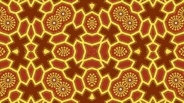 Kaleydoskop sorunsuz döngü sıra mandala desenler çok renkli hareketli grafik arka plan soyut. Yoga için ideal, kulüpleri, gösterir