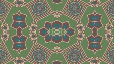Kaleydoskop sorunsuz döngü sıra mandala desenler çok renkli hareketli grafik arka plan soyut. Yoga için ideal, kulüpleri, gösterir