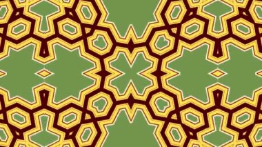 Kaleydoskop sorunsuz döngü sıra mandala desenler çok renkli hareketli grafik arka plan soyut. Yoga için ideal, kulüpleri, gösterir