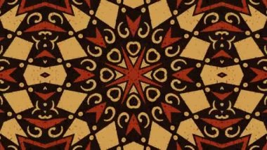 Kaleydoskop sorunsuz döngü sıra mandala desenler çok renkli hareketli grafik arka plan soyut. Yoga için ideal, kulüpleri, gösterir