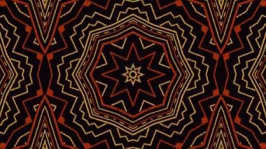 Kaleydoskop sorunsuz döngü sıra mandala desenler çok renkli hareketli grafik arka plan soyut. Yoga için ideal, kulüpleri, gösterir