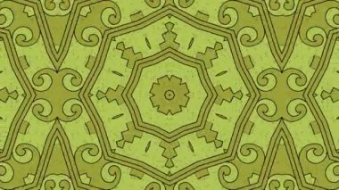 Kaleydoskop sorunsuz döngü sıra mandala desenler çok renkli hareketli grafik arka plan soyut. Yoga için ideal, kulüpleri, gösterir