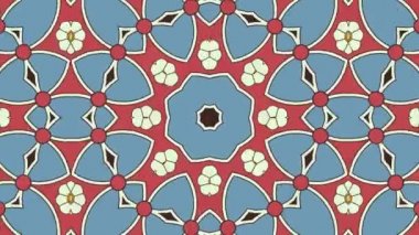 Kaleydoskop sorunsuz döngü sıra mandala desenler çok renkli hareketli grafik arka plan soyut. Yoga için ideal, kulüpleri, gösterir