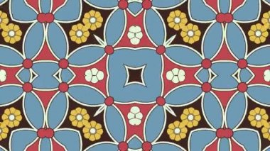 Kaleydoskop sorunsuz döngü sıra mandala desenler çok renkli hareketli grafik arka plan soyut. Yoga için ideal, kulüpleri, gösterir