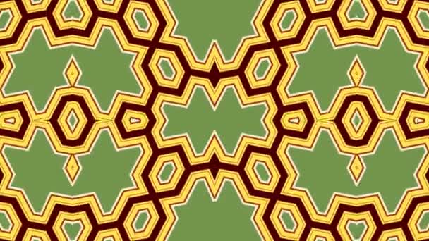 Kaleidoscope Seamless Loop Sequence Mandala Patterns Abstract Multicolored Motion Graphics — Stock Video