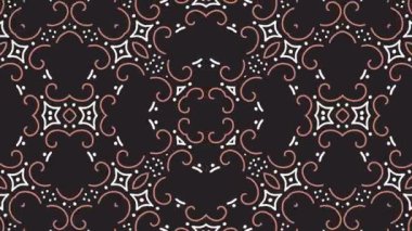 Kaleydoskop sorunsuz döngü sıra mandala desenler çok renkli hareketli grafik arka plan soyut. Yoga için ideal, kulüpleri, gösterir