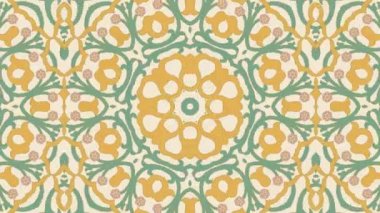 Kaleydoskop sorunsuz döngü sıra mandala desenler çok renkli hareketli grafik arka plan soyut. Yoga için ideal, kulüpleri, gösterir