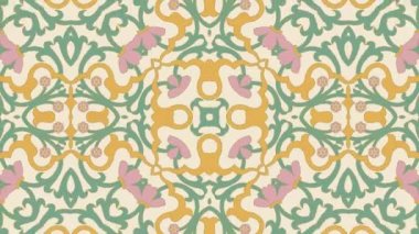 Kaleydoskop sorunsuz döngü sıra mandala desenler çok renkli hareketli grafik arka plan soyut. Yoga için ideal, kulüpleri, gösterir