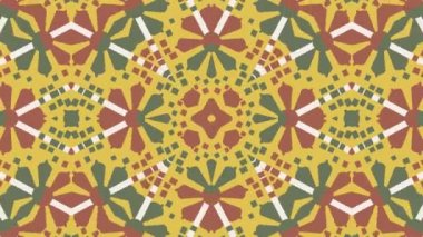 Kaleydoskop sorunsuz döngü sıra mandala desenler çok renkli hareketli grafik arka plan soyut. Yoga için ideal, kulüpleri, gösterir