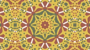 Kaleydoskop sorunsuz döngü sıra mandala desenler çok renkli hareketli grafik arka plan soyut. Yoga için ideal, kulüpleri, gösterir