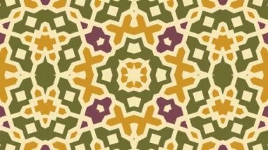 Kaleydoskop sorunsuz döngü sıra mandala desenler çok renkli hareketli grafik arka plan soyut. Yoga için ideal, kulüpleri, gösterir
