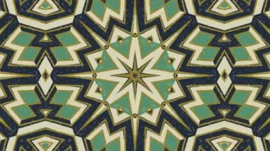 Kaleydoskop sorunsuz döngü sıra mandala desenler çok renkli hareketli grafik arka plan soyut. Yoga için ideal, kulüpleri, gösterir