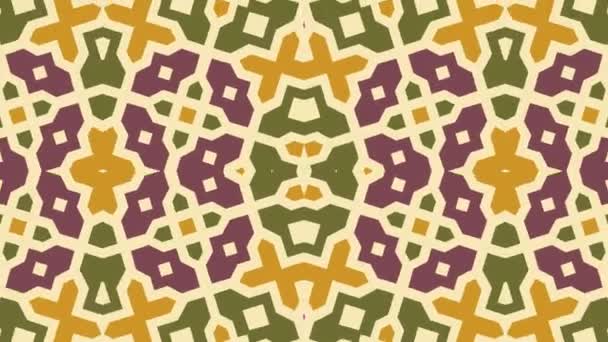 Kaleidoscope Seamless Loop Sequence Mandala Patterns Abstract Multicolored Motion Graphics — Stock Video