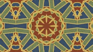Kaleydoskop sorunsuz döngü sıra mandala desenler çok renkli hareketli grafik arka plan soyut. Yoga için ideal, kulüpleri, gösterir