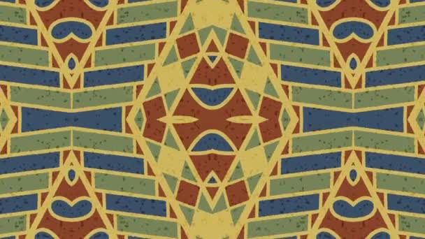 Kaleidoscope Seamless Loop Sequence Mandala Patterns Abstract Multicolored Motion Graphics — Stock Video