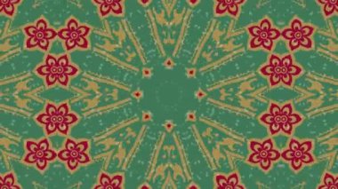 Kaleydoskop sorunsuz döngü sıra mandala desenler çok renkli hareketli grafik arka plan soyut. Yoga için ideal, kulüpleri, gösterir