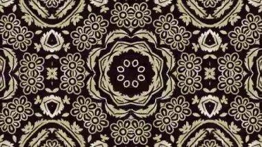 Kaleydoskop sorunsuz döngü sıra mandala desenler çok renkli hareketli grafik arka plan soyut. Yoga için ideal, kulüpleri, gösterir