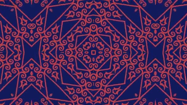 Caleidoscopio Secuencia Bucle Sin Costura Mandala Patrones Abstractos Multicolor Movimiento — Vídeos de Stock