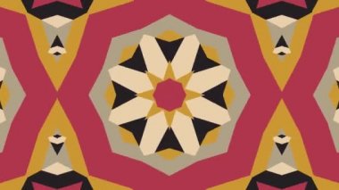 Kaleydoskop sorunsuz döngü sıra mandala desenler çok renkli hareketli grafik arka plan soyut. Yoga için ideal, kulüpleri, gösterir