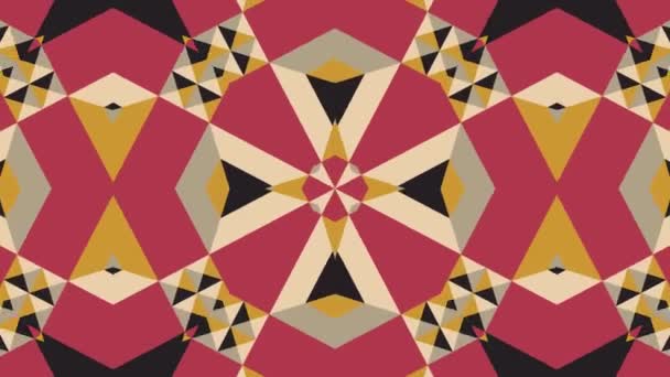 Kaleidoscope Seamless Loop Sequence Mandala Patterns Abstract Multicolored Motion Graphics — Stock Video