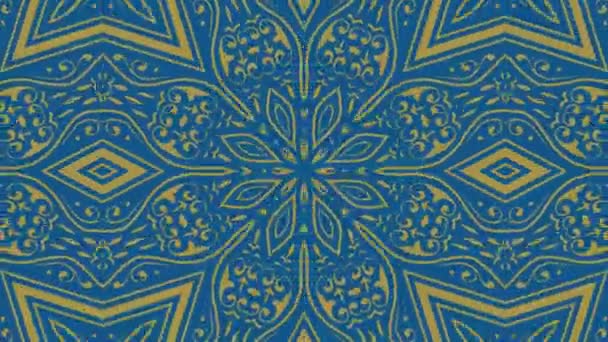 Kaleidoskop Nahtlose Schleifensequenz Mandala Muster Abstrakte Mehrfarbige Bewegungsgrafik Hintergrund Ideal — Stockvideo