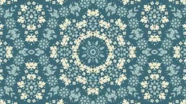 Kaleydoskop sorunsuz döngü sıra mandala desenler çok renkli hareketli grafik arka plan soyut. Yoga için ideal, kulüpleri, gösterir