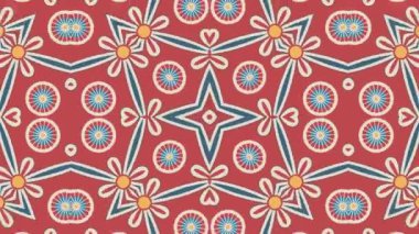 Kaleydoskop sorunsuz döngü sıra mandala desenler çok renkli hareketli grafik arka plan soyut. Yoga için ideal, kulüpleri, gösterir