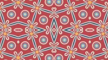 Kaleydoskop sorunsuz döngü sıra mandala desenler çok renkli hareketli grafik arka plan soyut. Yoga için ideal, kulüpleri, gösterir