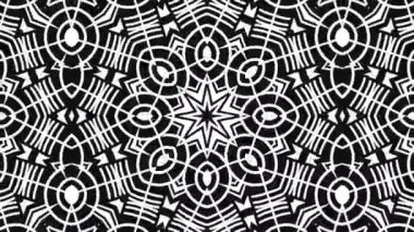 Kaleydoskop sorunsuz döngü sıra mandala desenler çok renkli hareketli grafik arka plan soyut. Yoga için ideal, kulüpleri, gösterir