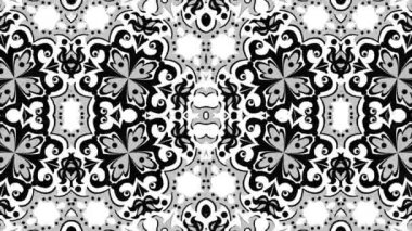 Kaleydoskop sorunsuz döngü sıra mandala desenler çok renkli hareketli grafik arka plan soyut. Yoga için ideal, kulüpleri, gösterir