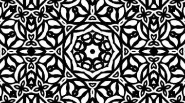 Kaleydoskop sorunsuz döngü sıra mandala desenler çok renkli hareketli grafik arka plan soyut. Yoga için ideal, kulüpleri, gösterir