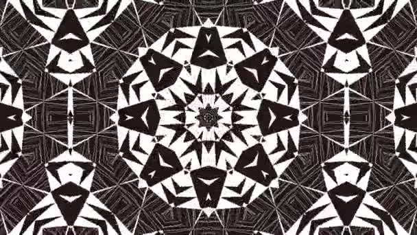 Kaléidoscope boucle transparente séquence mandala motifs abstraits multicolores fond graphique de mouvement. Idéal pour le yoga, clubs, spectacles 