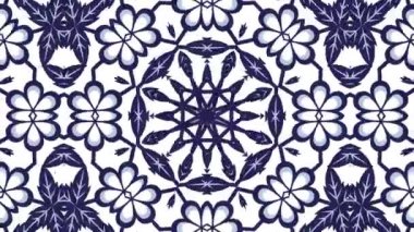 Kaleydoskop sorunsuz döngü sıra mandala desenler çok renkli hareketli grafik arka plan soyut. Yoga için ideal, kulüpleri, gösterir