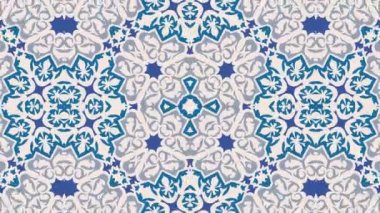 Kaleydoskop sorunsuz döngü sıra mandala desenler çok renkli hareketli grafik arka plan soyut. Yoga için ideal, kulüpleri, gösterir