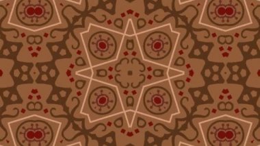 Kaleydoskop sorunsuz döngü sıra mandala desenler çok renkli hareketli grafik arka plan soyut. Yoga için ideal, kulüpleri, gösterir
