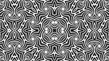 Kaleydoskop sorunsuz döngü sıra mandala desenler çok renkli hareketli grafik arka plan soyut. Yoga için ideal, kulüpleri, gösterir