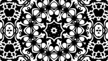 Kaleydoskop sorunsuz döngü sıra mandala desenler çok renkli hareketli grafik arka plan soyut. Yoga için ideal, kulüpleri, gösterir