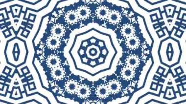 Kaleydoskop sorunsuz döngü sıra mandala desenler çok renkli hareketli grafik arka plan soyut. Yoga için ideal, kulüpleri, gösterir