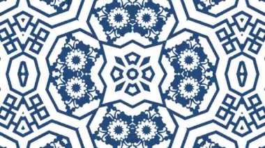 Kaleydoskop sorunsuz döngü sıra mandala desenler çok renkli hareketli grafik arka plan soyut. Yoga için ideal, kulüpleri, gösterir