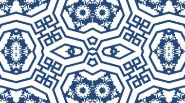 Kaleydoskop sorunsuz döngü sıra mandala desenler çok renkli hareketli grafik arka plan soyut. Yoga için ideal, kulüpleri, gösterir