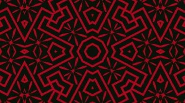 Kaleydoskop sorunsuz döngü sıra mandala desenler çok renkli hareketli grafik arka plan soyut. Yoga için ideal, kulüpleri, gösterir