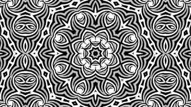 Kaleidoskop Bezešvé Smyčka Sekvence Mandala Vzory Abstraktní Vícebarevné Pohybu Grafiky — Stock video